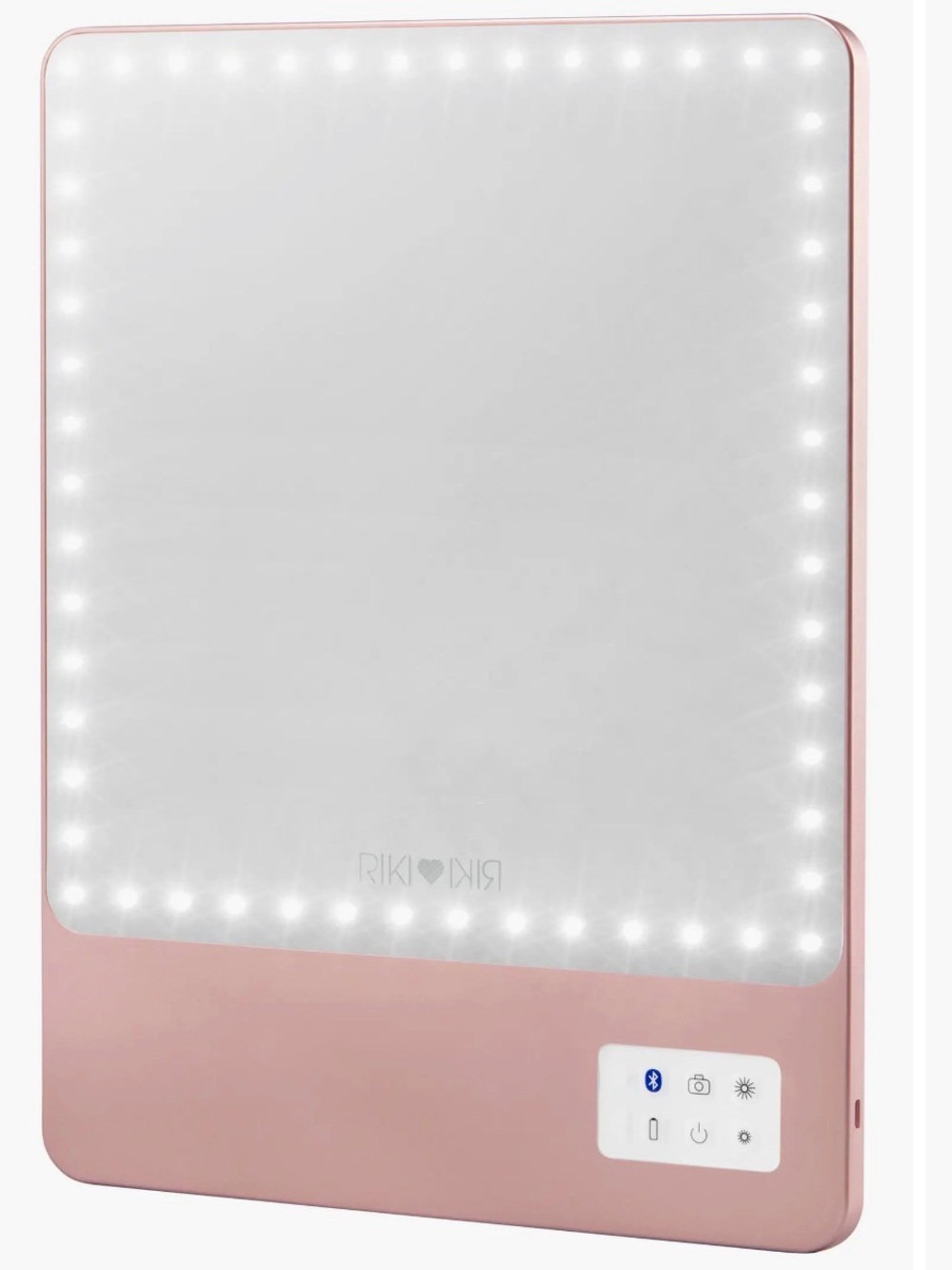 Riki Loves Riki RIKI SKINNY Lighted Makeup Mirror Rose Gold 5X Bluetooth